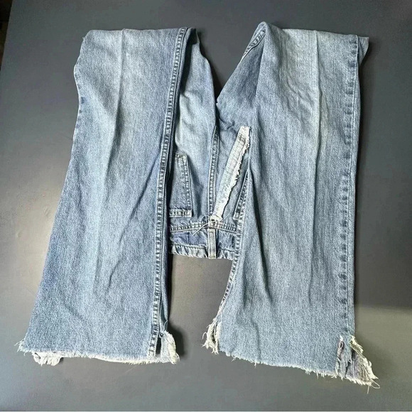 American Eagle Outfitters Womens Jeans 0 Blue Button Closure Distressed Hems - Picture 4 of 14
